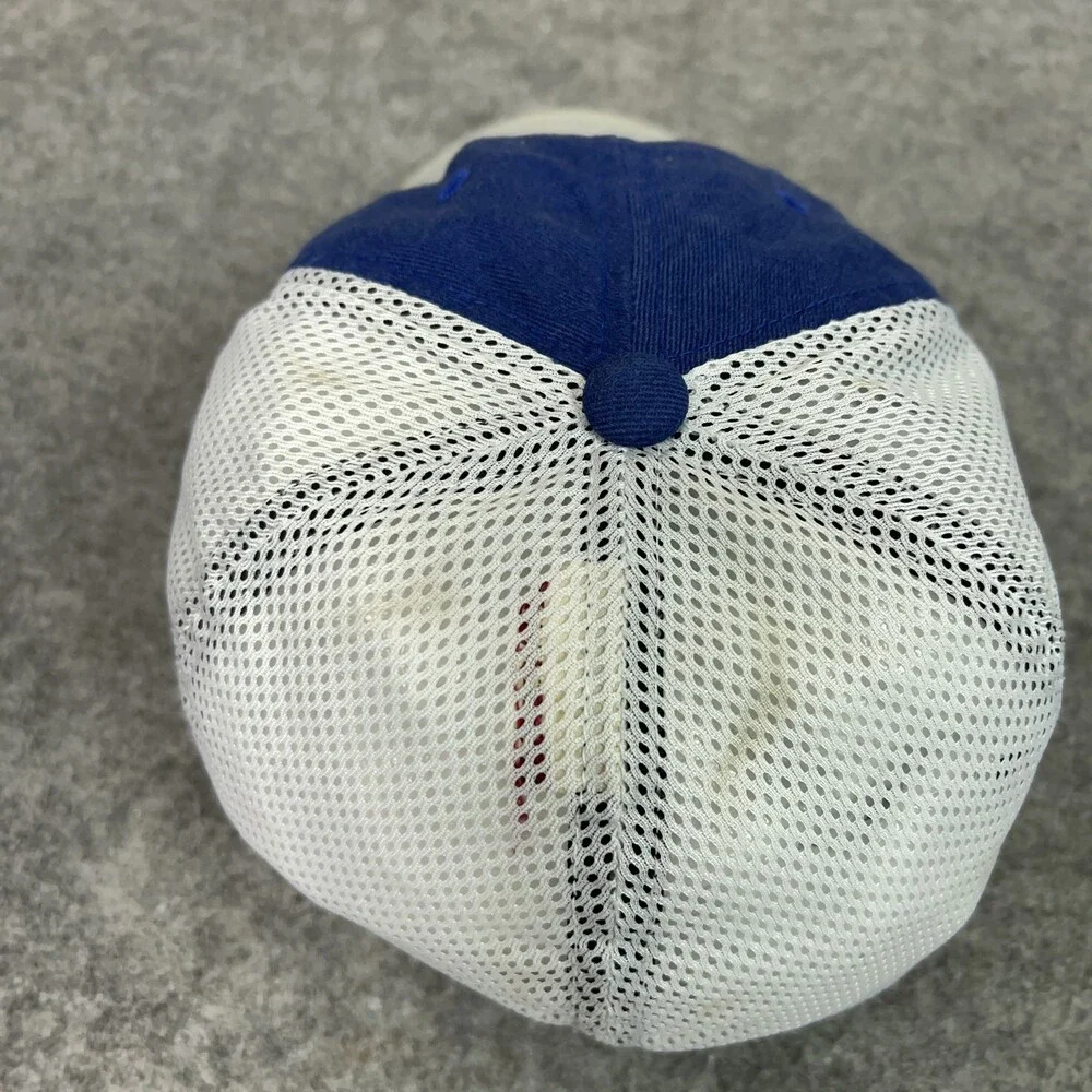 Tampa Bay Lightning Hat Cap Fitted Mens Small‎ Blue White NHL Hockey Reebok Mesh